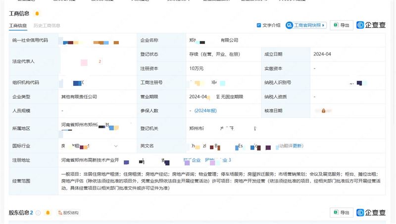 郑州**年房地产公司