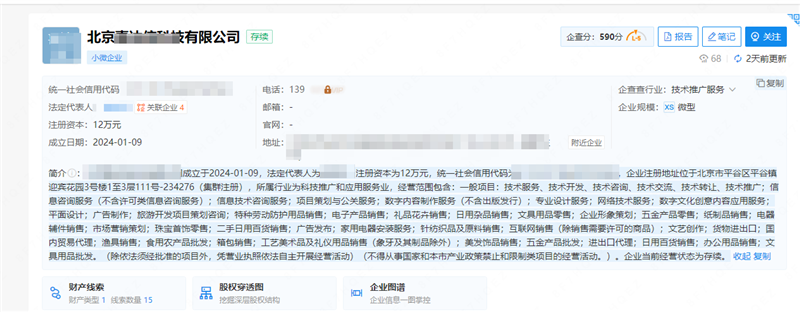 北京**年科技公司转让