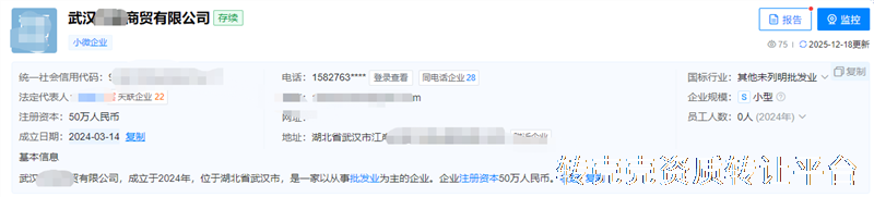 武汉商贸公司转让