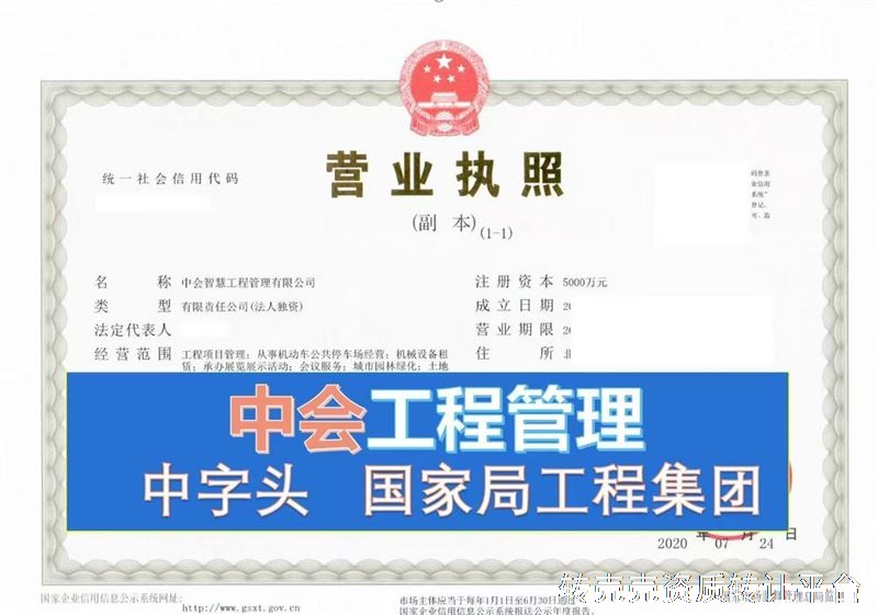 国家局中字头工程管理公司转让